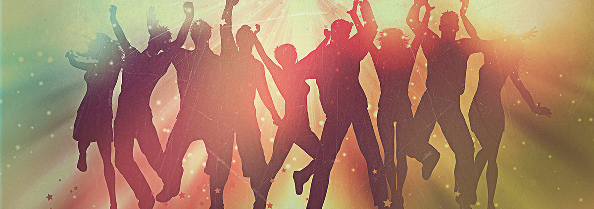 Vintage party people background